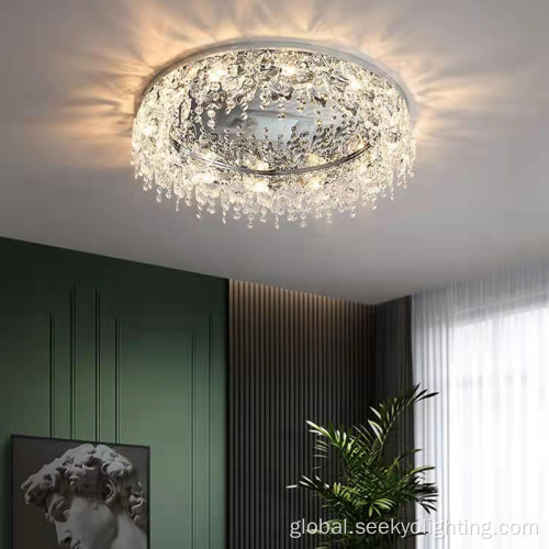 Pendant Ceiling Lamp Luxury mirror chassis crystal pendant ceiling lamp Supplier